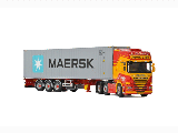 SCANIA STREAMLINE TOPLINE 4x2 CAB UNIT + CONTAINER HENK VLOT 01-