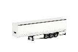 CURTAINSIDE TRAILER & BOARDS 3 AXLE WHITE 03-1073