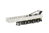 DROPSIDE TRAILER & CRANE 4 AXLE WHITE 03-1103