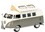 VW T1 CAMPER VAN GREY-WHITE 1-43 SCALE-03545