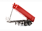 2 AXLE HALF PIPE TIPPING TRAILER RED 04-1154