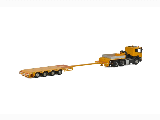 SCANIA P5 6x4 SEMI LOW LOADER 4 AXLE YELLOW 04-2003