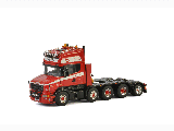 SCANIA T5 TORPEDO TOPLINE 8X4 + ADD ON AXLE RED 04-2028