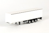 3 AXLE CURTAINSIDE TRAILER WHITE 1:87 SCALE 08-1075