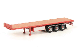 CLASSIC FLATBED TRAILER 3 AXLE RED 13-1021