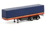 CLASSIC CURTAINSIDE TRAILER 2 AXLE RED/BLUE 13-1022