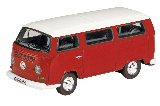VW T2A BUS RED/WHITE 1-87 SCALE-25869