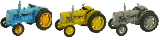 TRACTOR TRIPLE SET BLUE/GREY/YELLOW-76SET10A