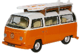 VW MINI BUS SIGNAL ORANGE/WHITE 1-76 SCALE 76VW022