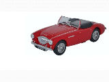 AUSTIN-HEALY 100 BN1 CARMINE RED ROOF DOWN-AH1005