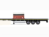 FLATBED TRAILER & LOAD TRI-AXLE COLLETT TRANSPORT