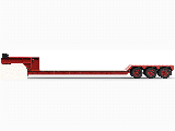 LOW LOADER TRAILER TRI AXLE RED-JPT 199T