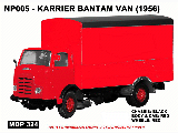 KARRIER BANTAM VAN RED N GAUGE NP005