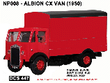 ALBION CX3 VAN RED N GAUGE (1950-1960)-NP008