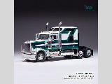 KENWORTH W900 WHITE & GREEN BIG SLEEPER 1990 1-43 SCALE TR164