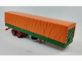 CLASSIC CURTAINSIDE TRAILER GREEN/ORANGE 1-43 SCALE TRL002