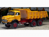 MERCEDES BENZ LK 2624 DUMP TRUCK ORANGE 1-43 SCALE TRUD002