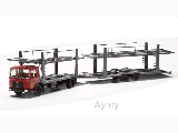 MAN CAR TRANSPORTER RED/GREY 1970 1-43 SCALE TTTXR007