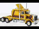 PETERBILT 359 YELLOW/BROWN 1973 1-43 SCALE TR134